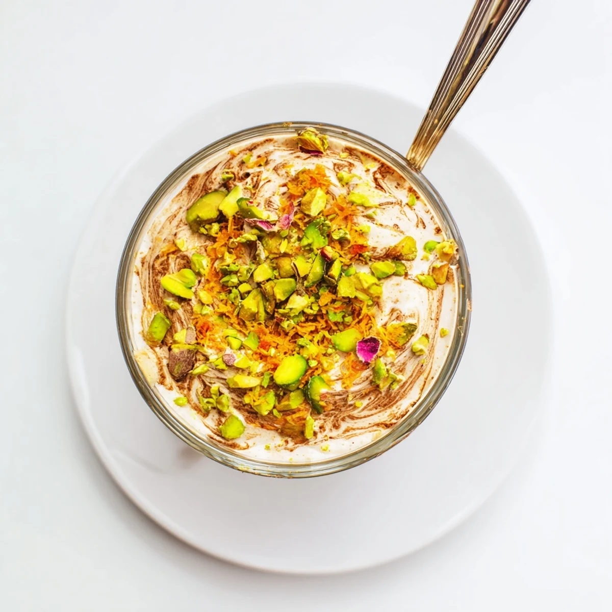 Light and fluffy orange blossom mousse made with sweet Medjool dates in elegant glass