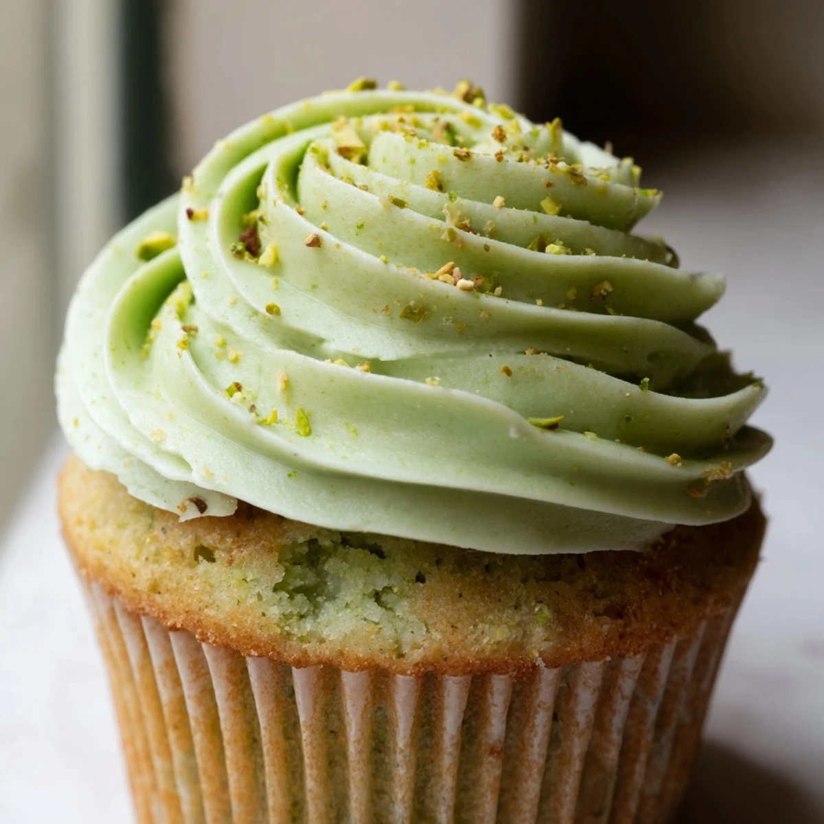 Pistachio Cupcakes with Creamy Buttercream