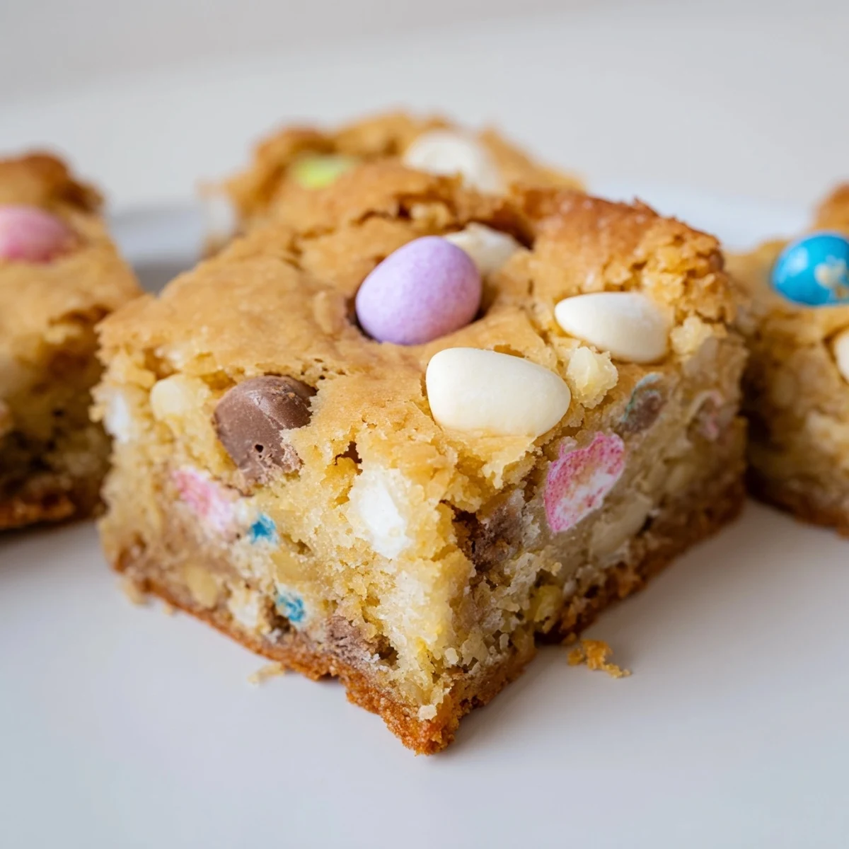 Rich buttery Mini Cadbury Easter Egg blondies studded with creamy milk and white chocolate chips