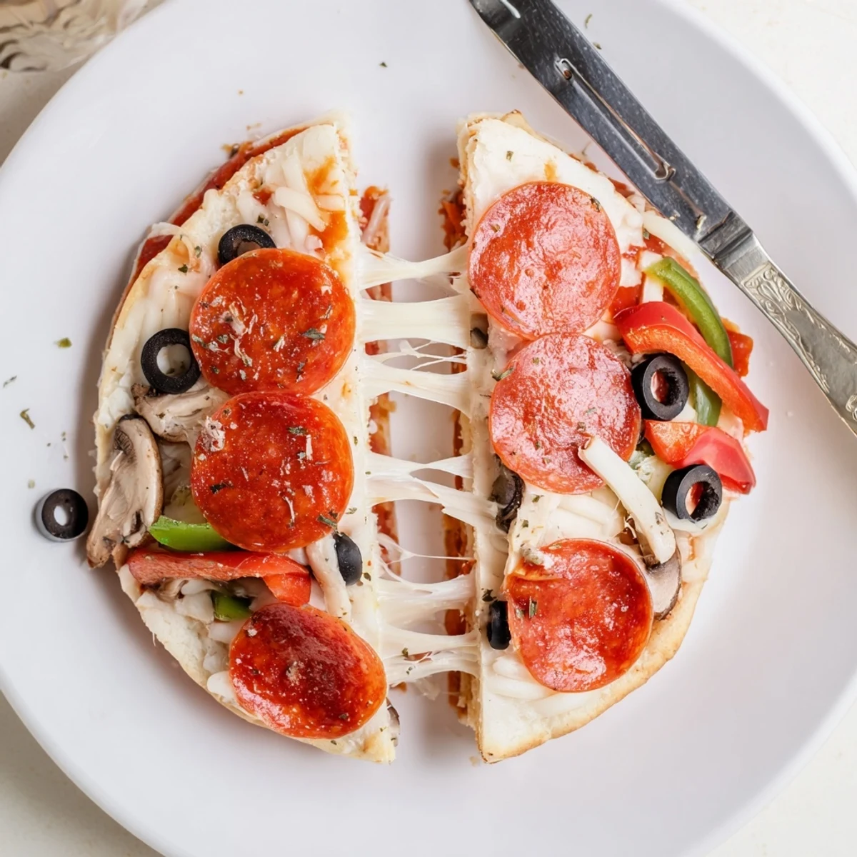 Served warm with crisp green salad, Pie Iron Pizza Pockets steam invitingly