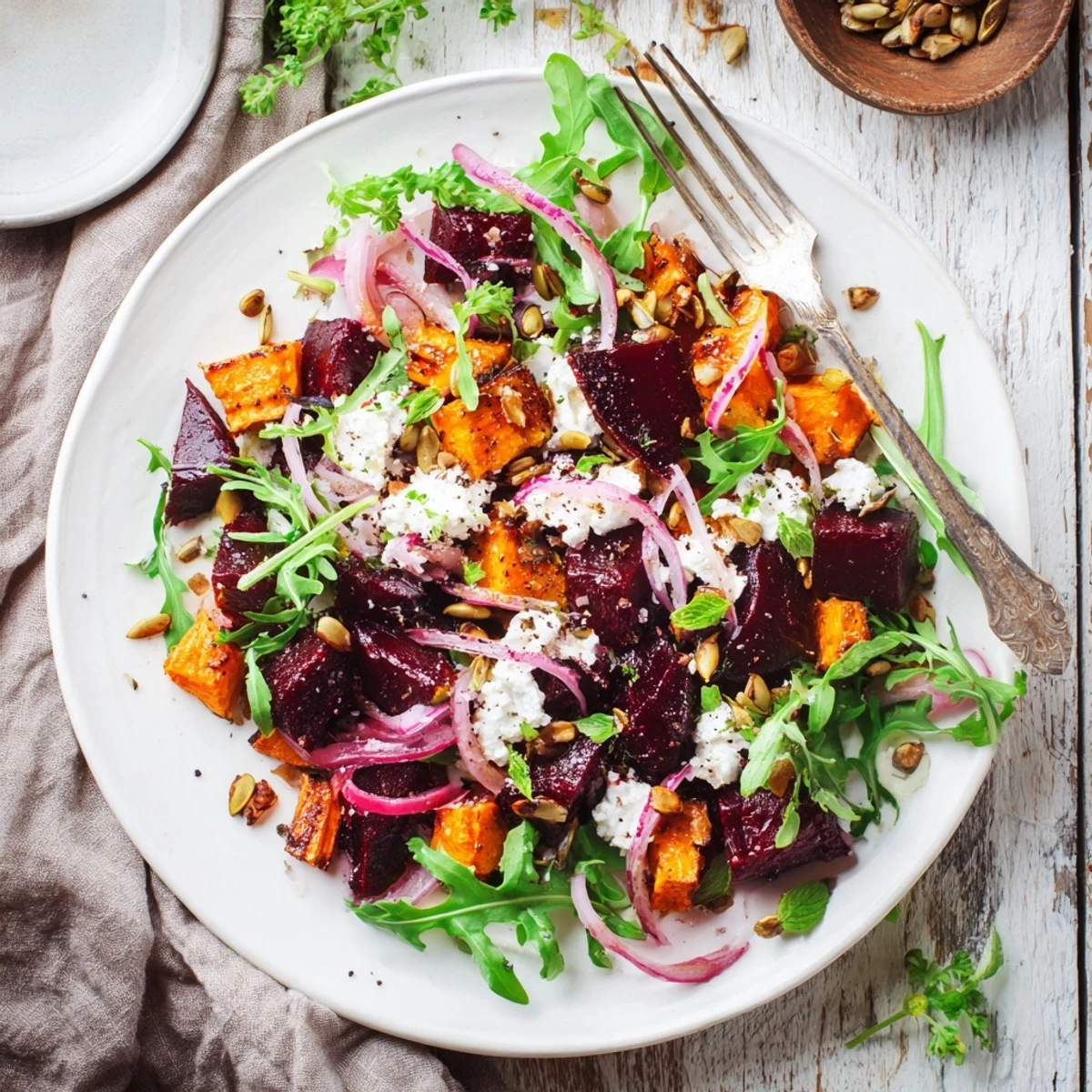 Creamy Roasted Beet With Feta
