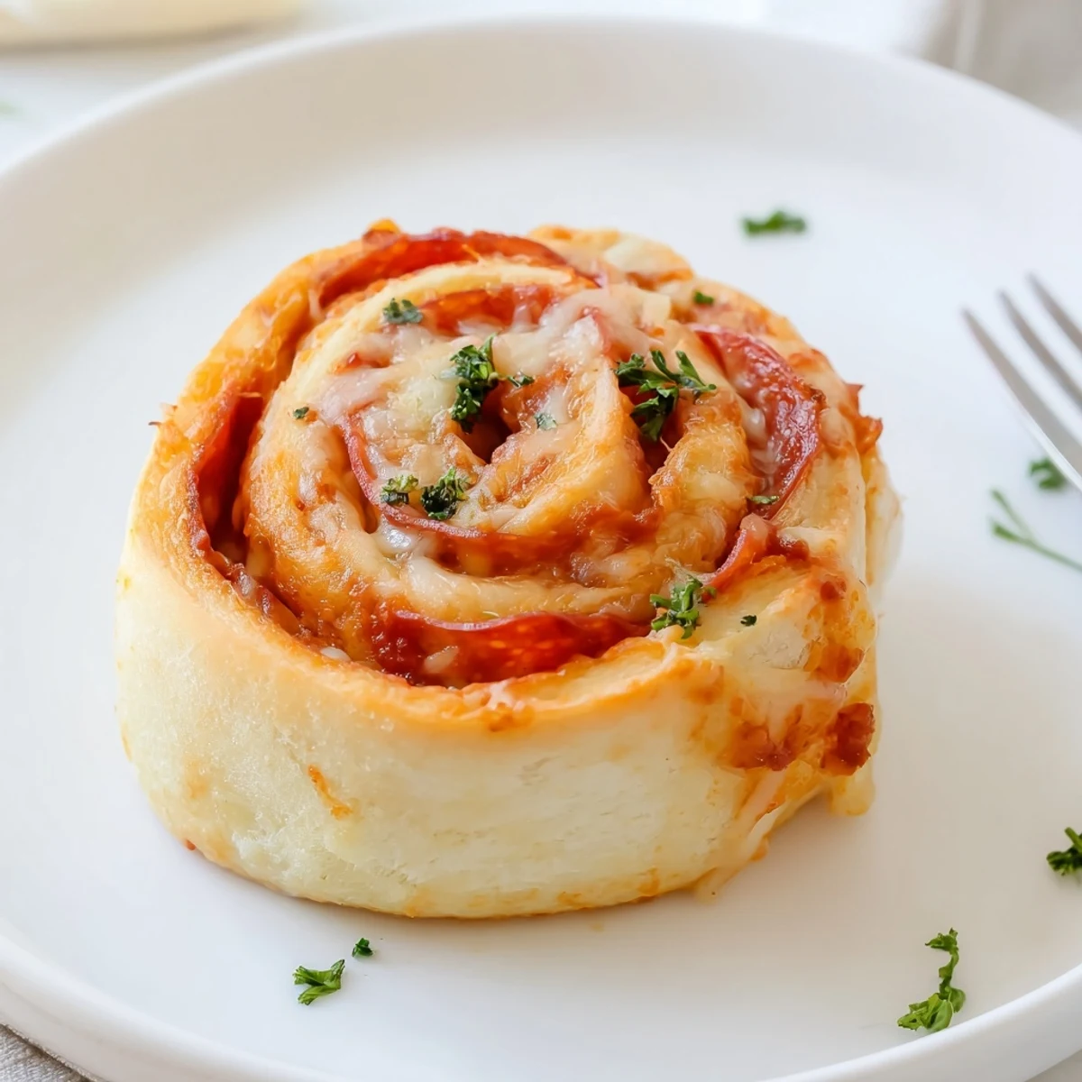 Homemade Pizza Rolls steaming on a baking sheet, gooey cheese visible