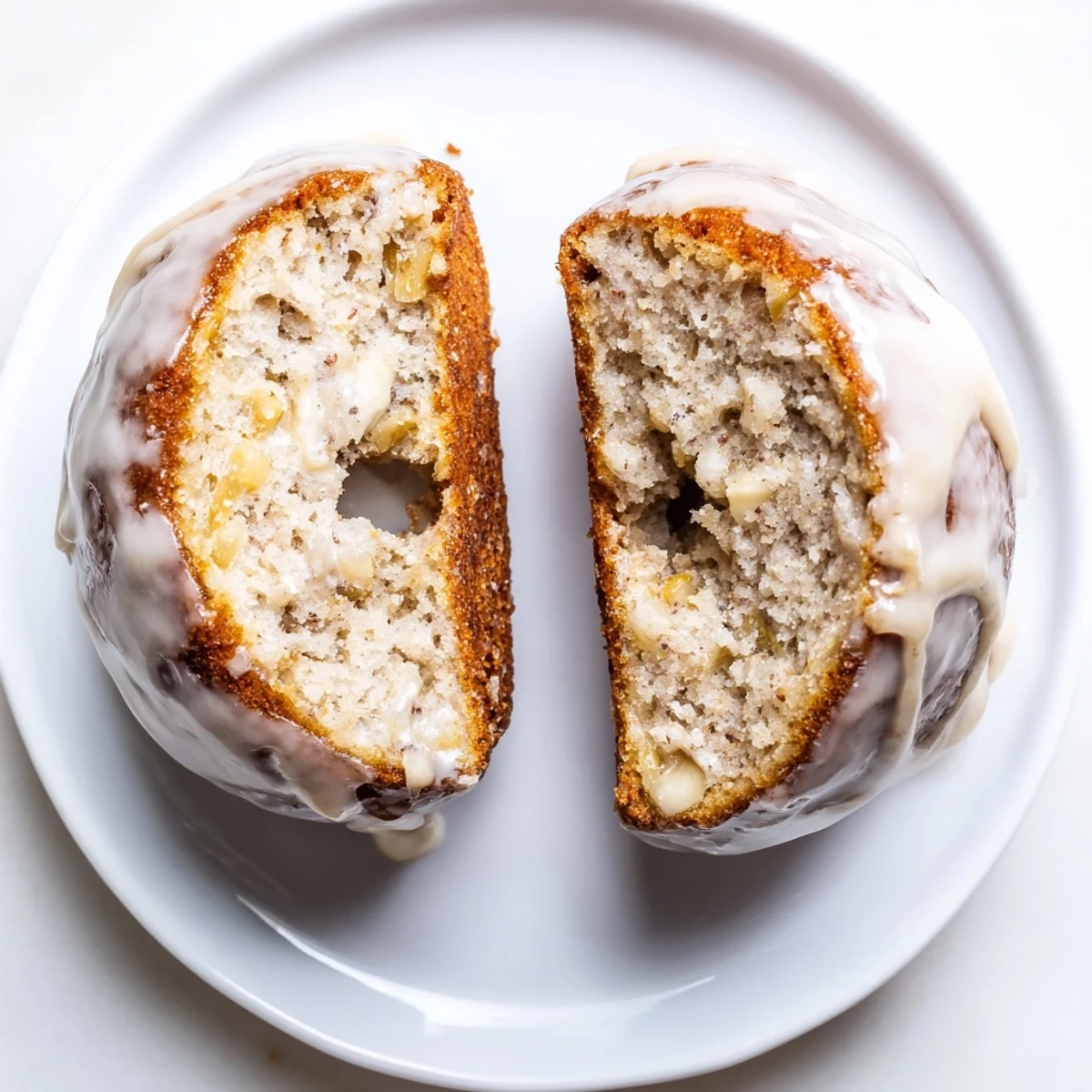 Fresh Banana Donuts on wire rack, tender crumb, ideal for breakfast