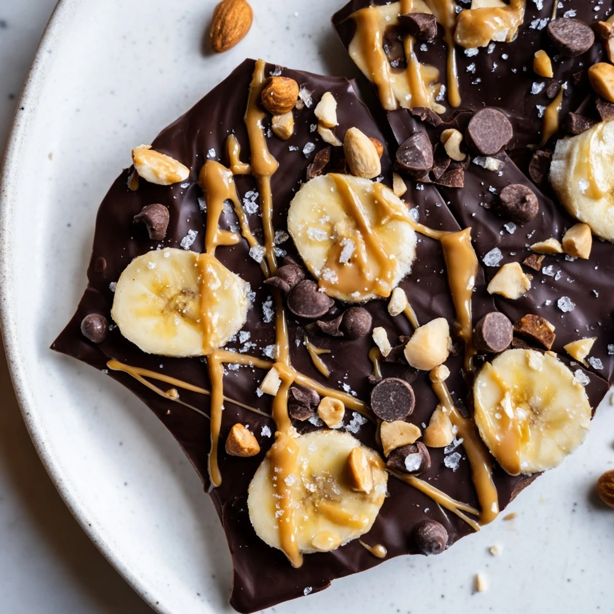 Golden banana coins draped in melted chocolate make this viral chocolate banana bark irresistible