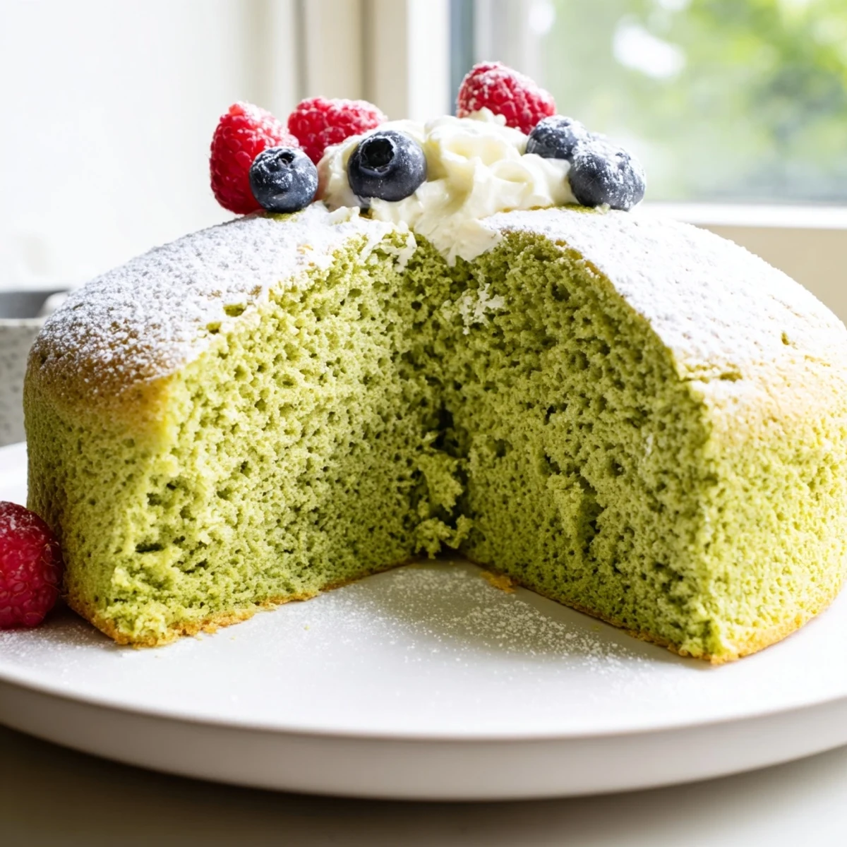 Japanese Matcha Sponge Cake